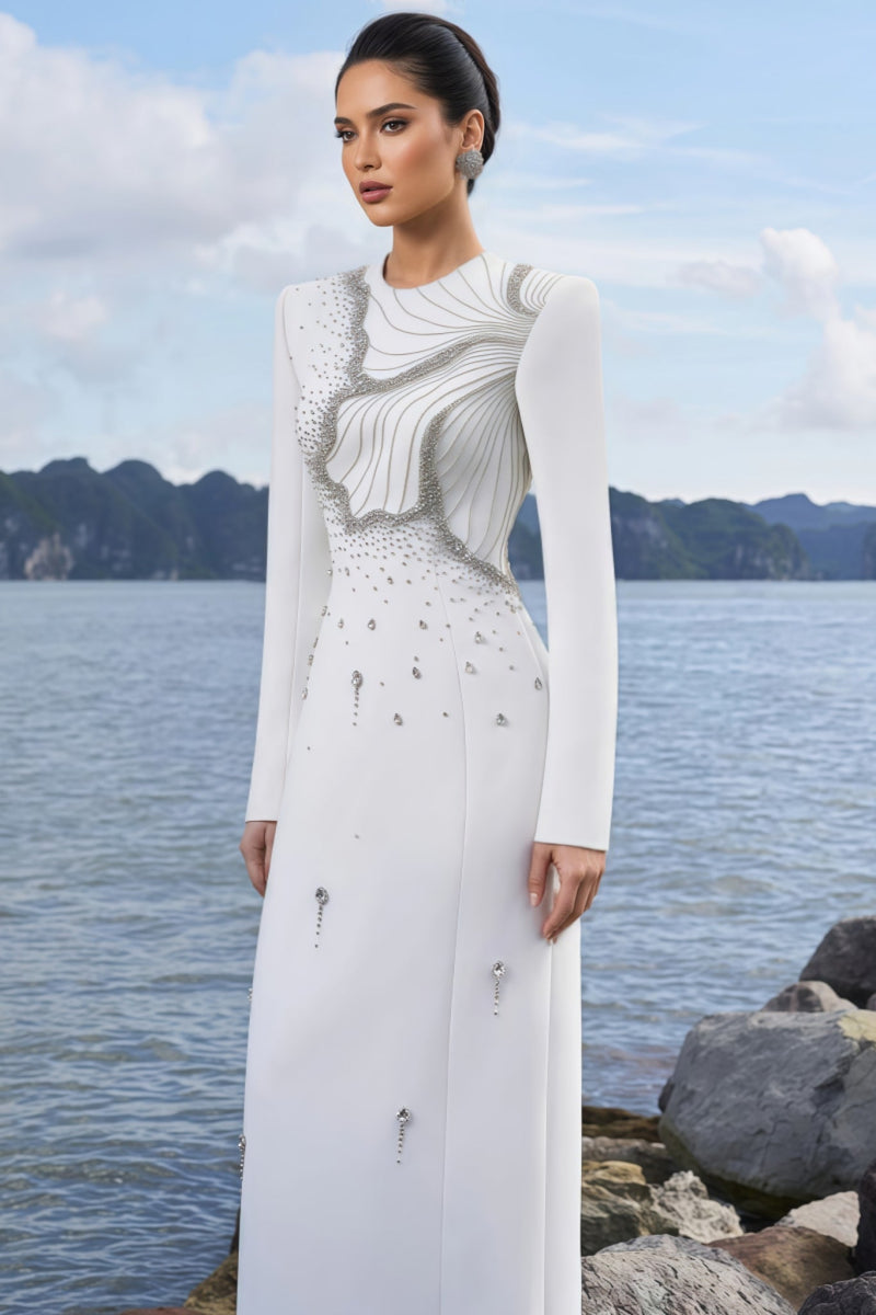 Lalie Crystal Embellished Maxi Dress