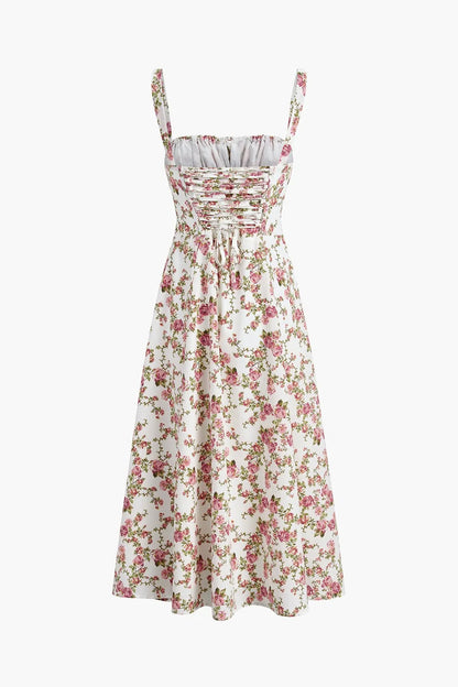 Reagan Pink Slit Midi Dress