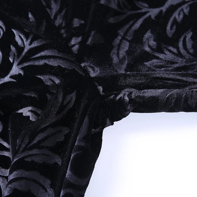Gothic Retro Print High Waist Flared Harajuku Aesthetic Punk Pants