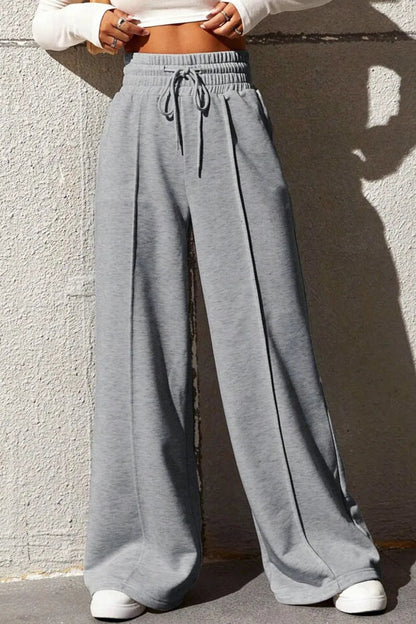 Riza Grey Wide Leg Sweatpants
