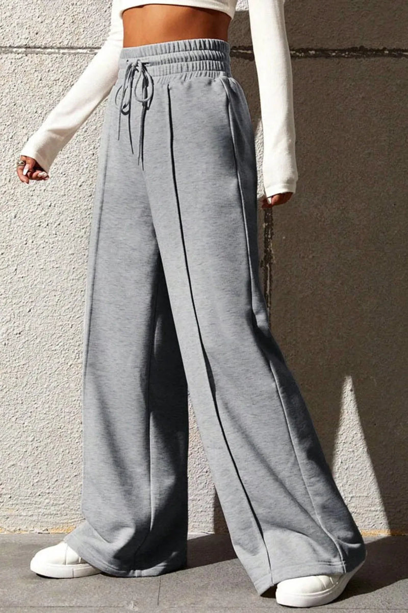 Riza Grey Wide Leg Sweatpants