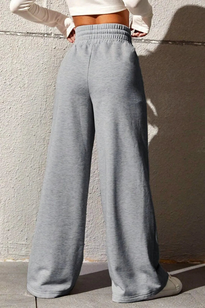 Riza Grey Wide Leg Sweatpants