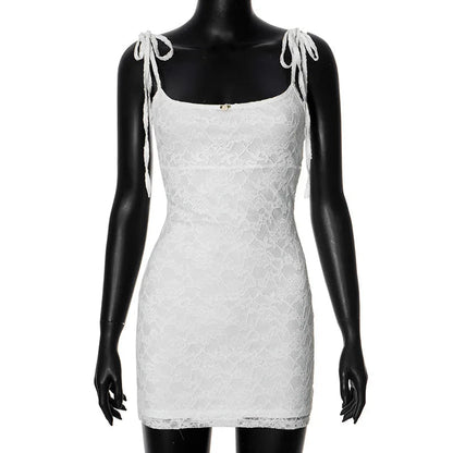 Style Summer New Clothing Color Low Cut Sleeveless Lace High Waisted Camisole Skirt
