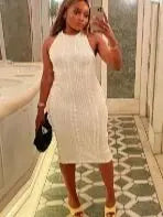 Sleeveless Crochet Knit Midi Dress