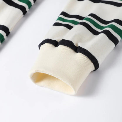 Stripe T-shirt Short Sleeve Female All Match Polo Shirts Summer New Loose Tops High Street