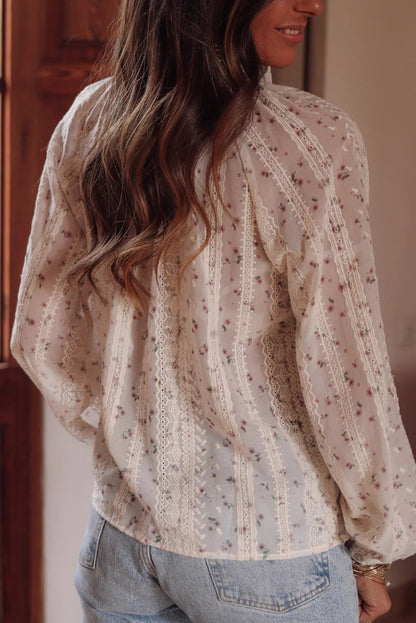 Printed Tassel Blouse