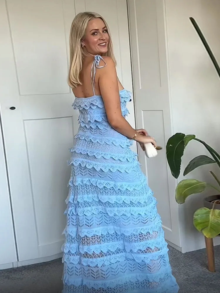Lace Off Shoulder Midi Dress