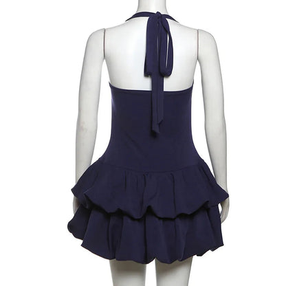 Backless Spring Mini Dress Square Collar Patchwork Bandeau New Dress Female Bodycon Dress
