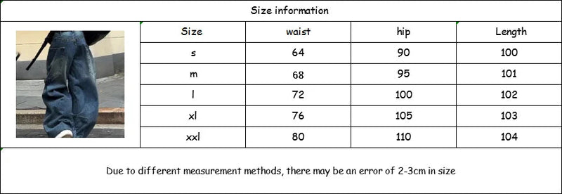 Fashionable High Street Straight Loose Jeans Simple Pocket Loose Wide-leg Jeans Harajuku Style Hip Hop Y2k Pants Baggy Pants