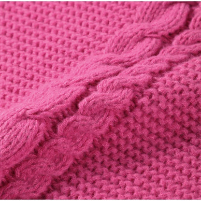 Loose Twist Knitted Sweater Pullover Oversize O-neck Long Batwing Sleeve Female Pullovers Autumn Winter Lady Sweaters