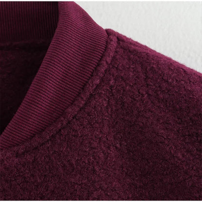 Zipper Long Sleeve O-neck Coat for Spring New Loose Female Jacket Outwear Top High Street