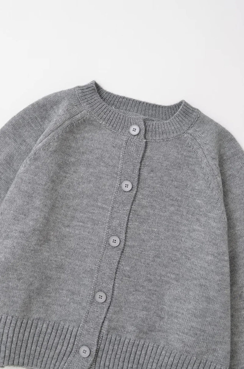 Cropped Cardigan Sweater Autumn Long Sleeve O Neck Single Breasted Jumpers New Knitted Outerwear