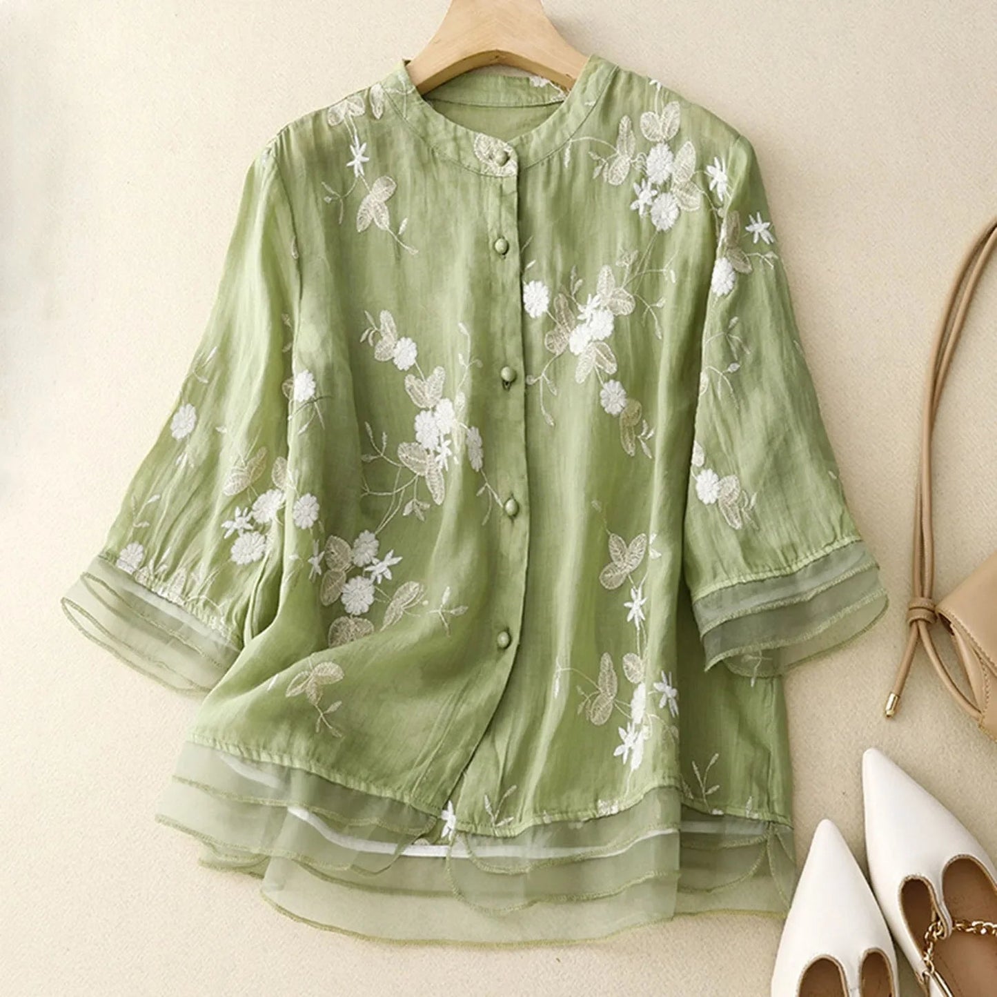 Whispersoft Blouse™ — Float Through Every Moment Wrapped in Irresistible Elegance and Confidence