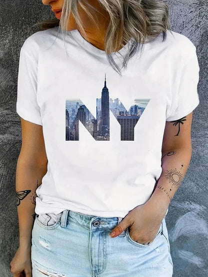 Cartoon Cotton Pattern T-shirt