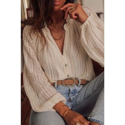Lace Hollow Out Blouse
