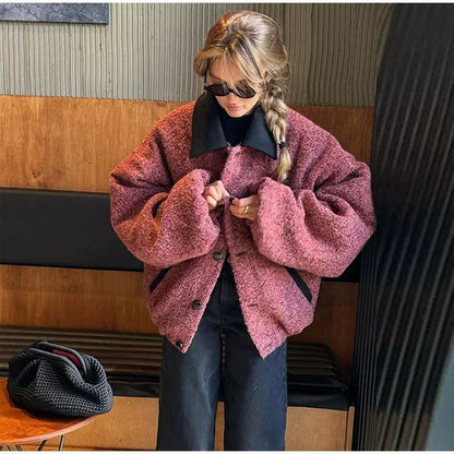 Sweet Panelled Coat Turndown Collar Long Sleeve Single Breasted Female Coats Spring New Lady Jackets