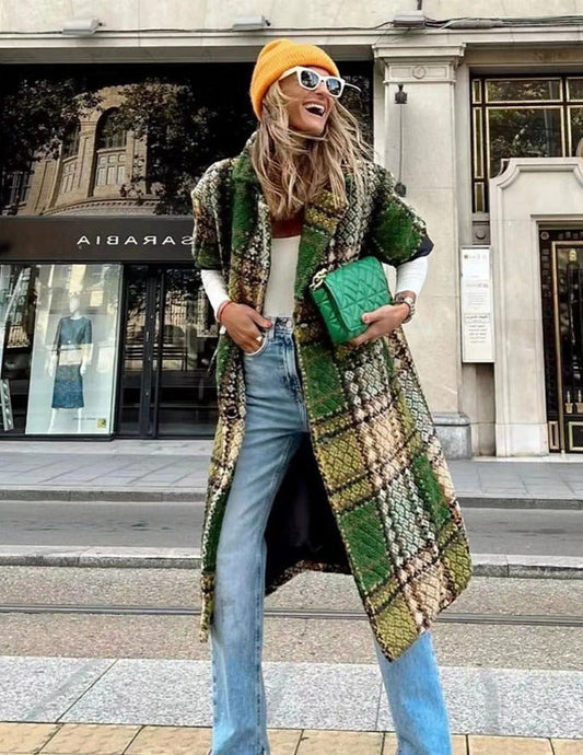 Liza Plaid Coat