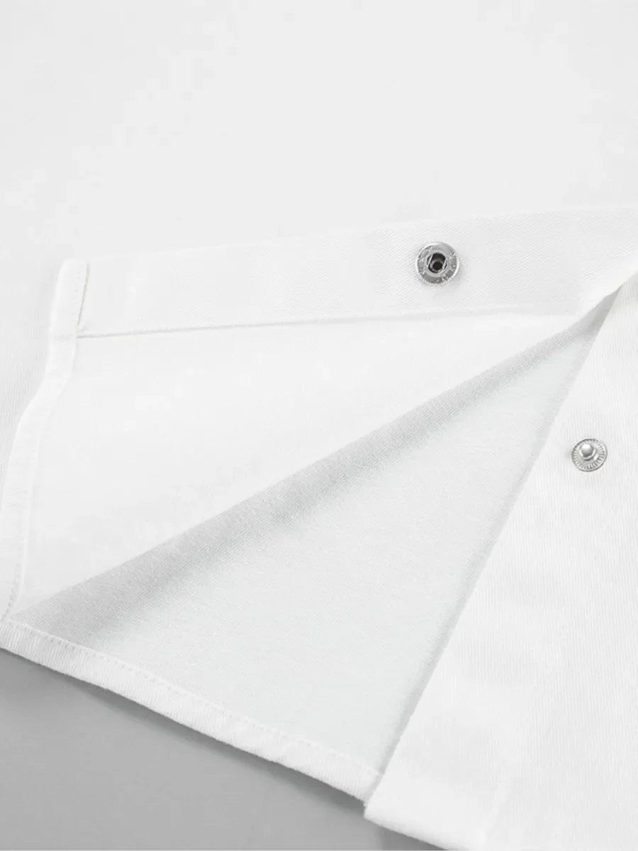 White Shirts for Autumn New Single Breasted Long Sleeve Loose Blouse Lapel Collar Blouses