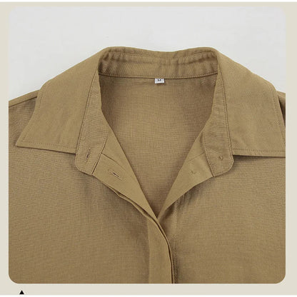 Summer Suit Lapel Single Breasted Full Sleeve Lace Up Waist Shorts Female Suit Oversize Two-piece Set