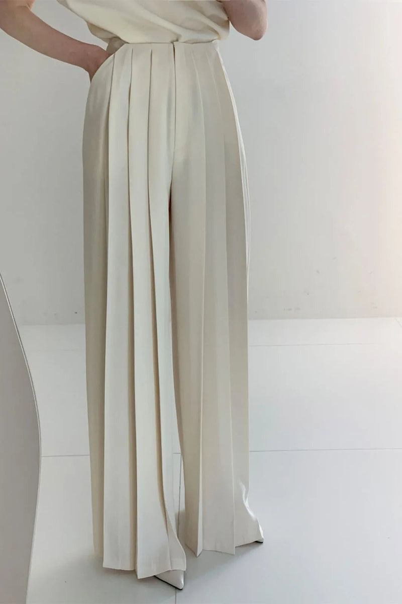 Saga Pleated High Waist Wide Leg Pants