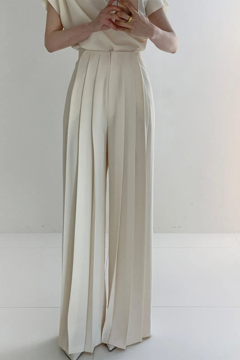 Saga Pleated High Waist Wide Leg Pants
