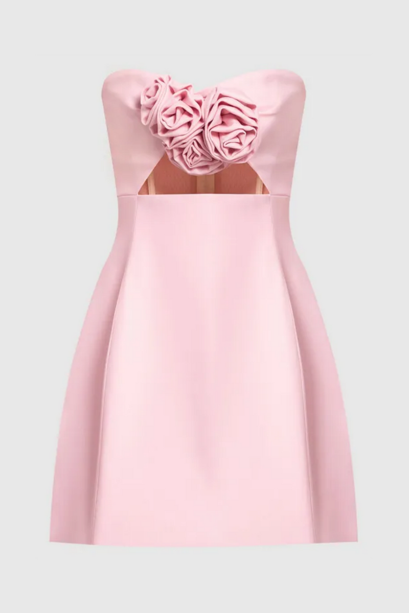 Sara Rose Strapless Cutout Mini Dress - Pink
