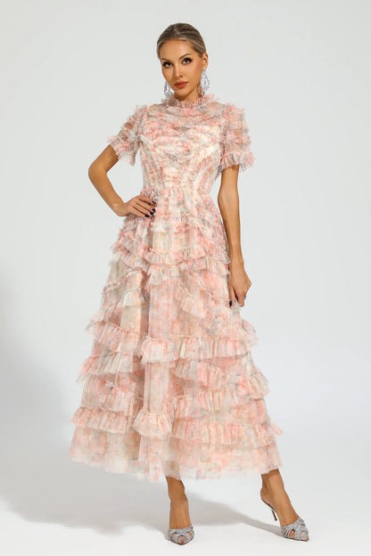 Saroyan Pink Midi Dress