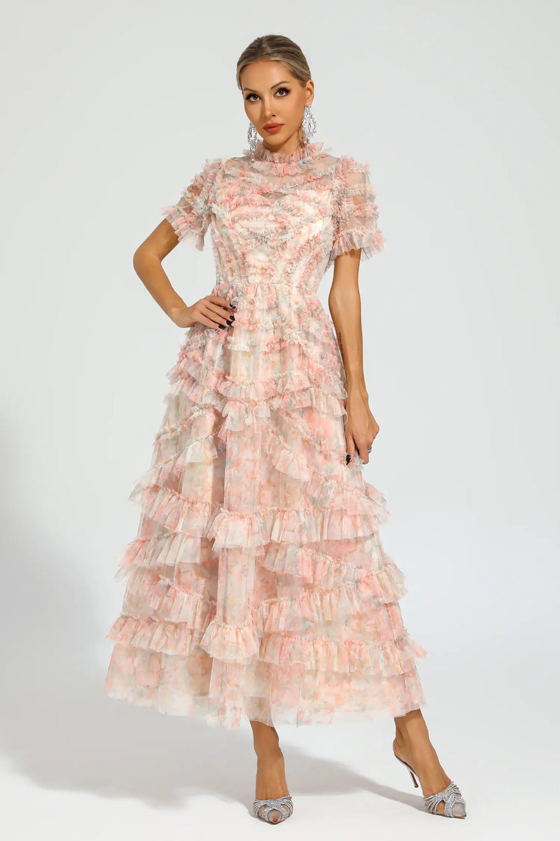 Saroyan Pink Midi Dress