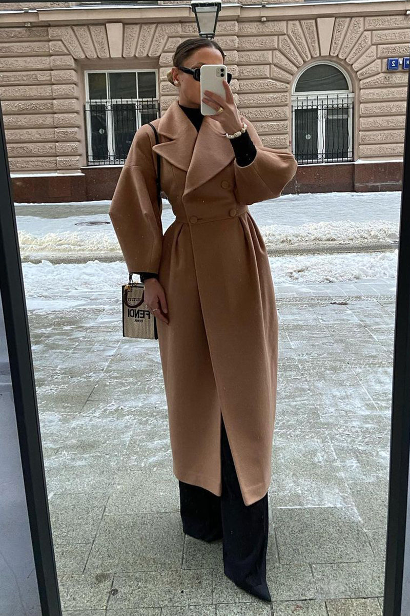 Renata Double-breasted Lantern Sleeve Coat