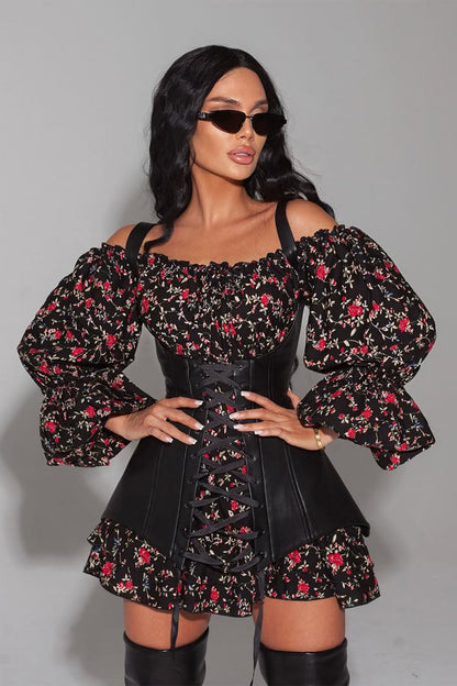 Emma Printed Corset Mini Dress