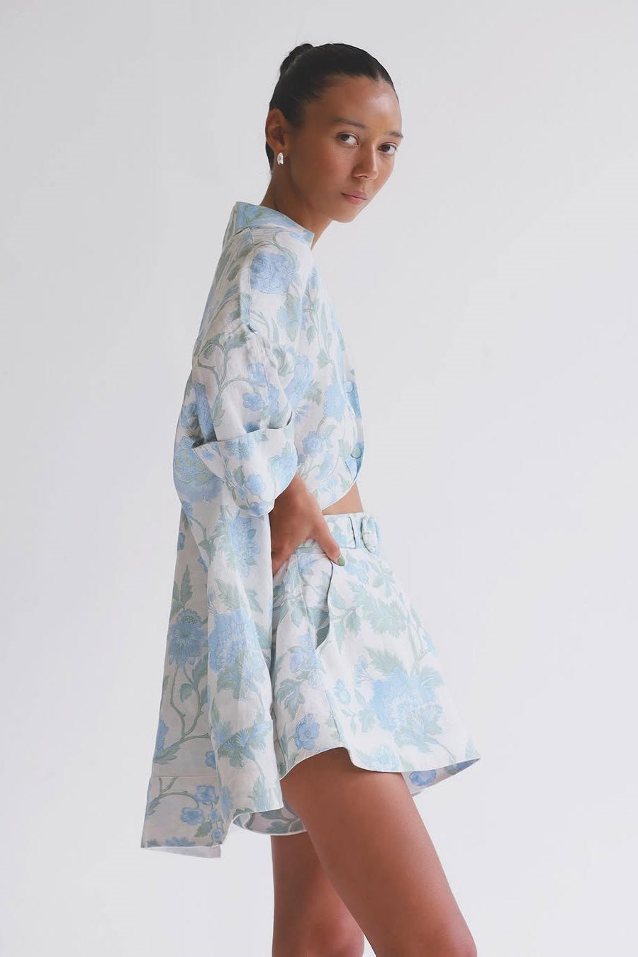 Sally Printed Shirt & Shorts Set