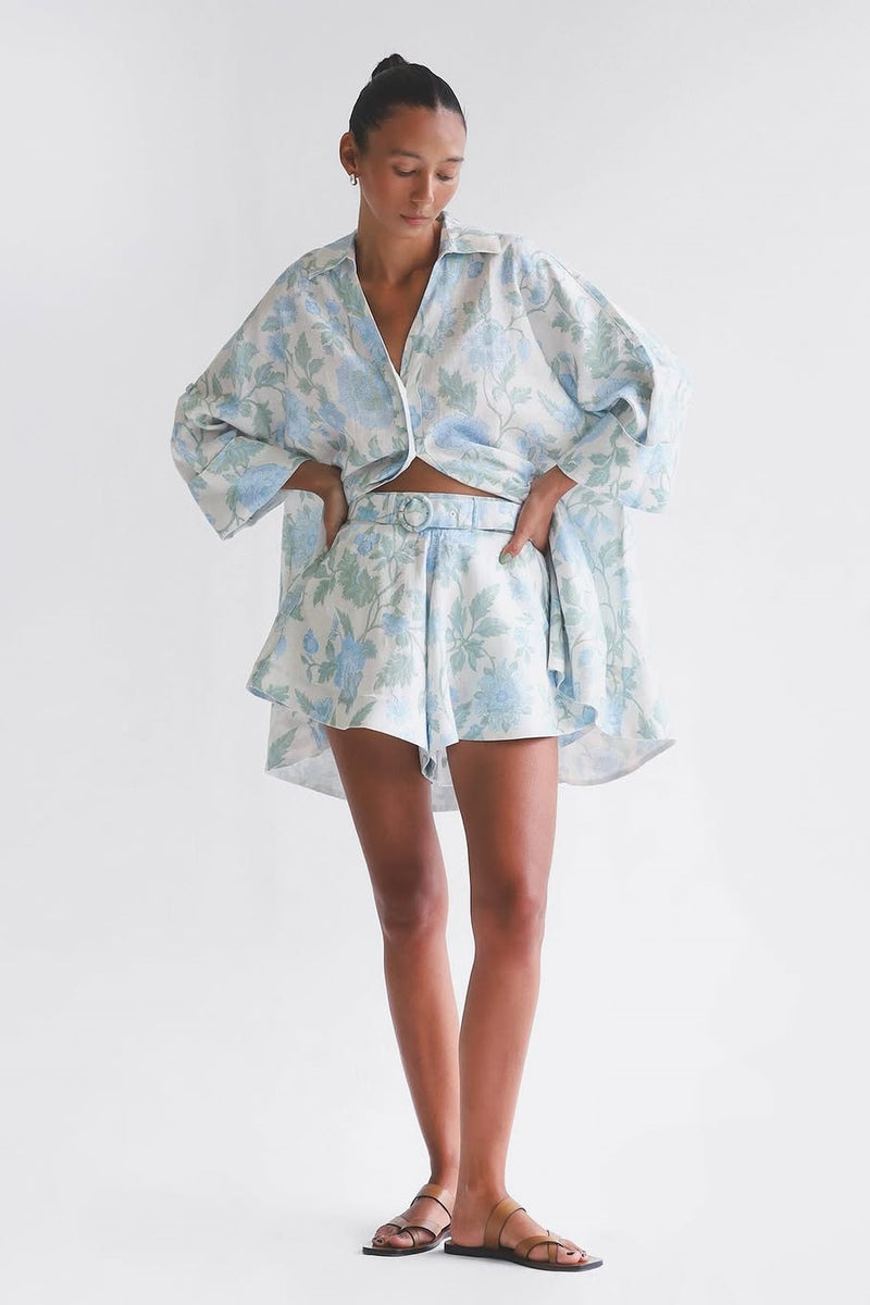 Sally Printed Shirt & Shorts Set