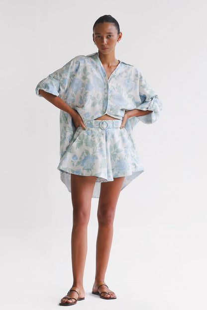 Sally Printed Shirt & Shorts Set