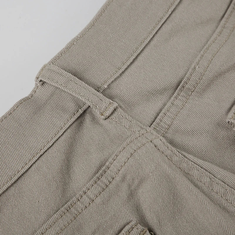 Slim Fit Simple Flared Pants High Causal England Style All-match Basic Jeans Classical Clothing