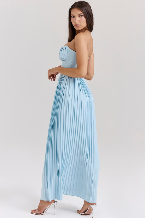 Pleated Elegance Maxi Dress