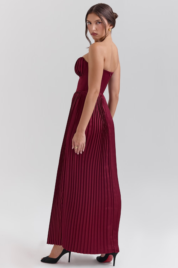 Pleated Elegance Maxi Dress