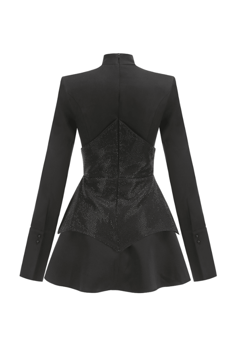 Stella Embellished Long Sleeve Mini Dress