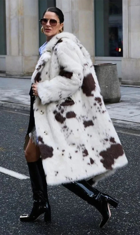 Flafi Leopard Fur Coat