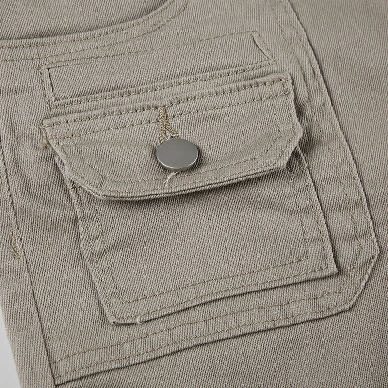 Slim Fit Simple Flared Pants High Causal England Style All-match Basic Jeans Classical Clothing