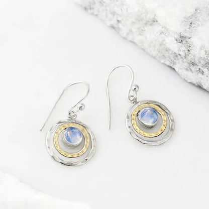 Saturn With Turquoise Opal Earrings