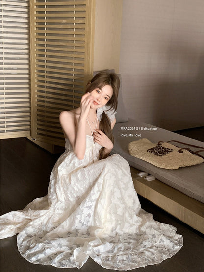 Backless Halter Maxi Dress _ Dreamy Vacation Photoshoot Look