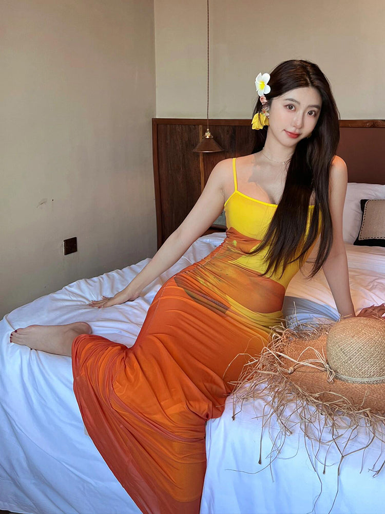 Mermaid Bodycon Maxi Dress _ Beach Vacation Photography Fit