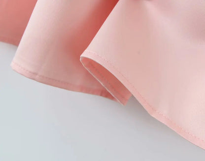 Pleated Design Tie-up Sleeveless Summer Dresses Color Slim Fit Mini Dress Simple Party Dress