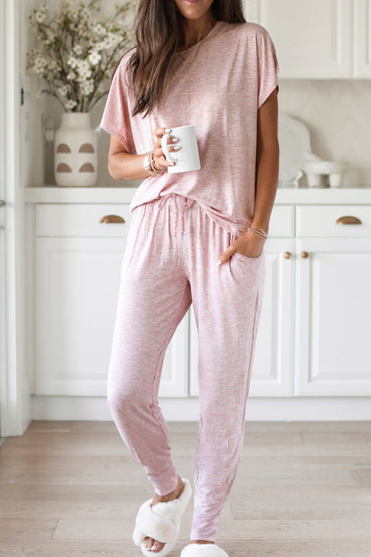 Short Sleeve T-shirt Sweatpants Set