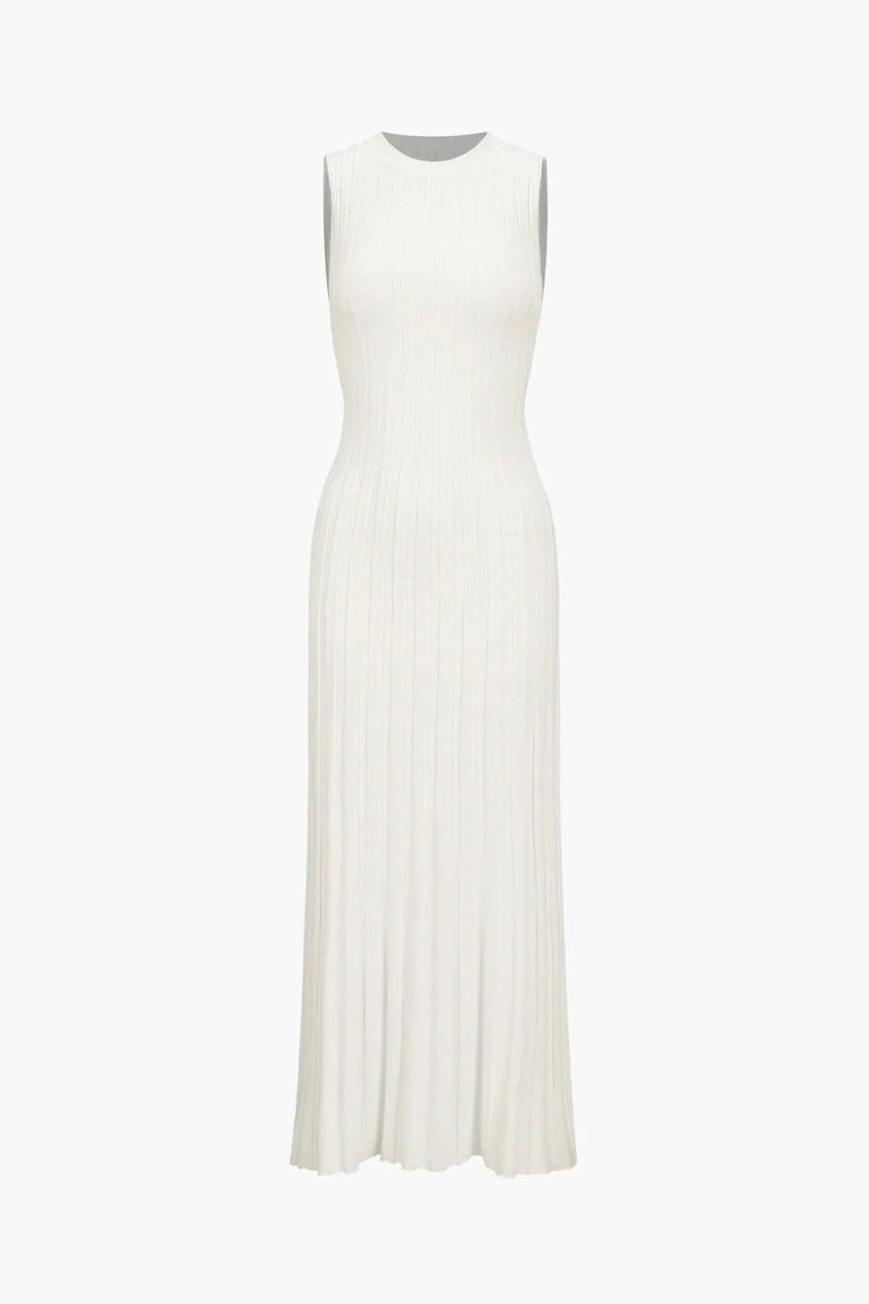 Siola Pleat Knit Maxi Dress