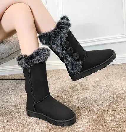 Platform Winter Faux Fur Keep Warm Mid-calf ’s Snow Boot