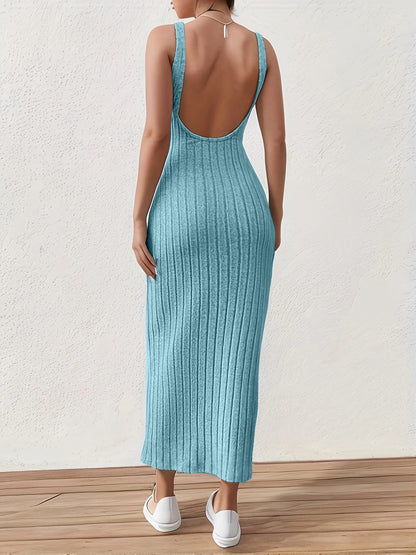 Backless Mid-length Sleeveless Midi Dresses