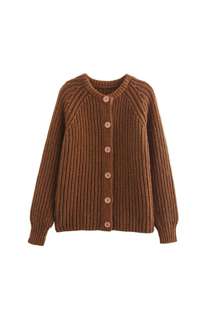 Color Botton Down Cardigan