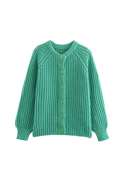 Color Botton Down Cardigan