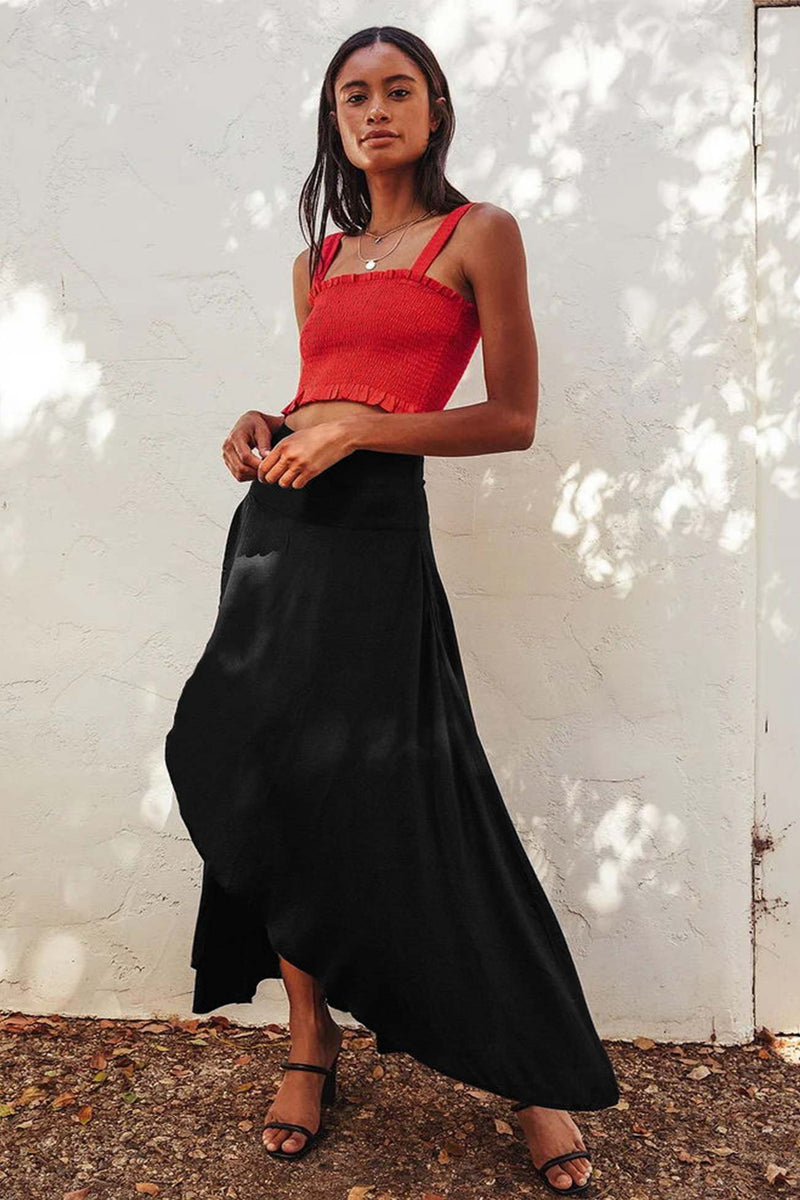 Color Ruffled Irregular Skirts